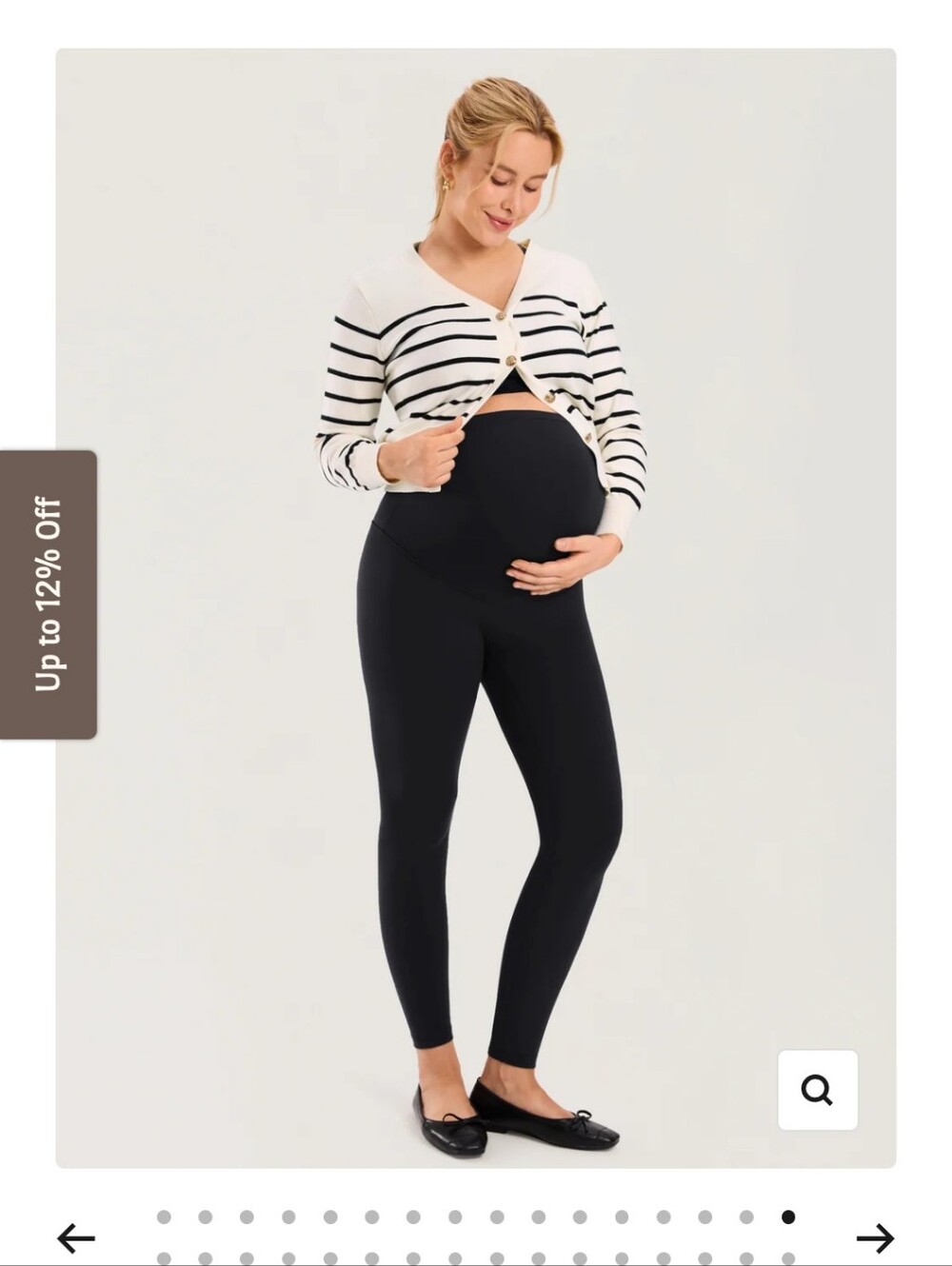 Momanda Maternity Black Full-Panel No front seam Leggings